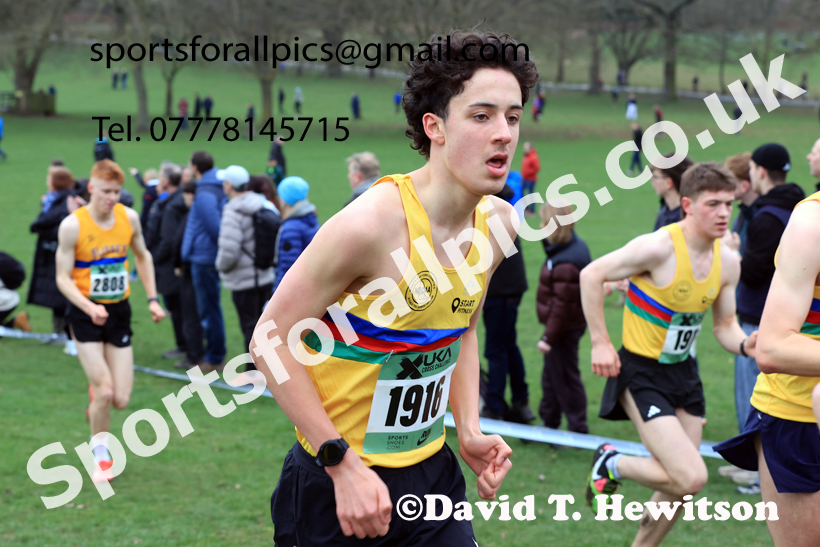Mens Under-20s 2026 UK CAU Inter Counties Cross Country, Wollaton Park, Nottingham. Photo: David T. Hewitson/Sports for All Pics